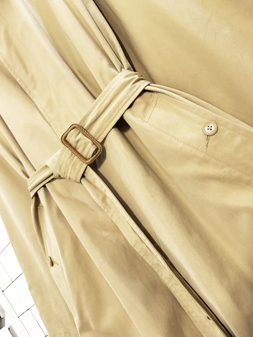 vintage 90s polo ralph lauren belted trench coat | check lining sold by Good Market Thrift Store product image thumbnail 4