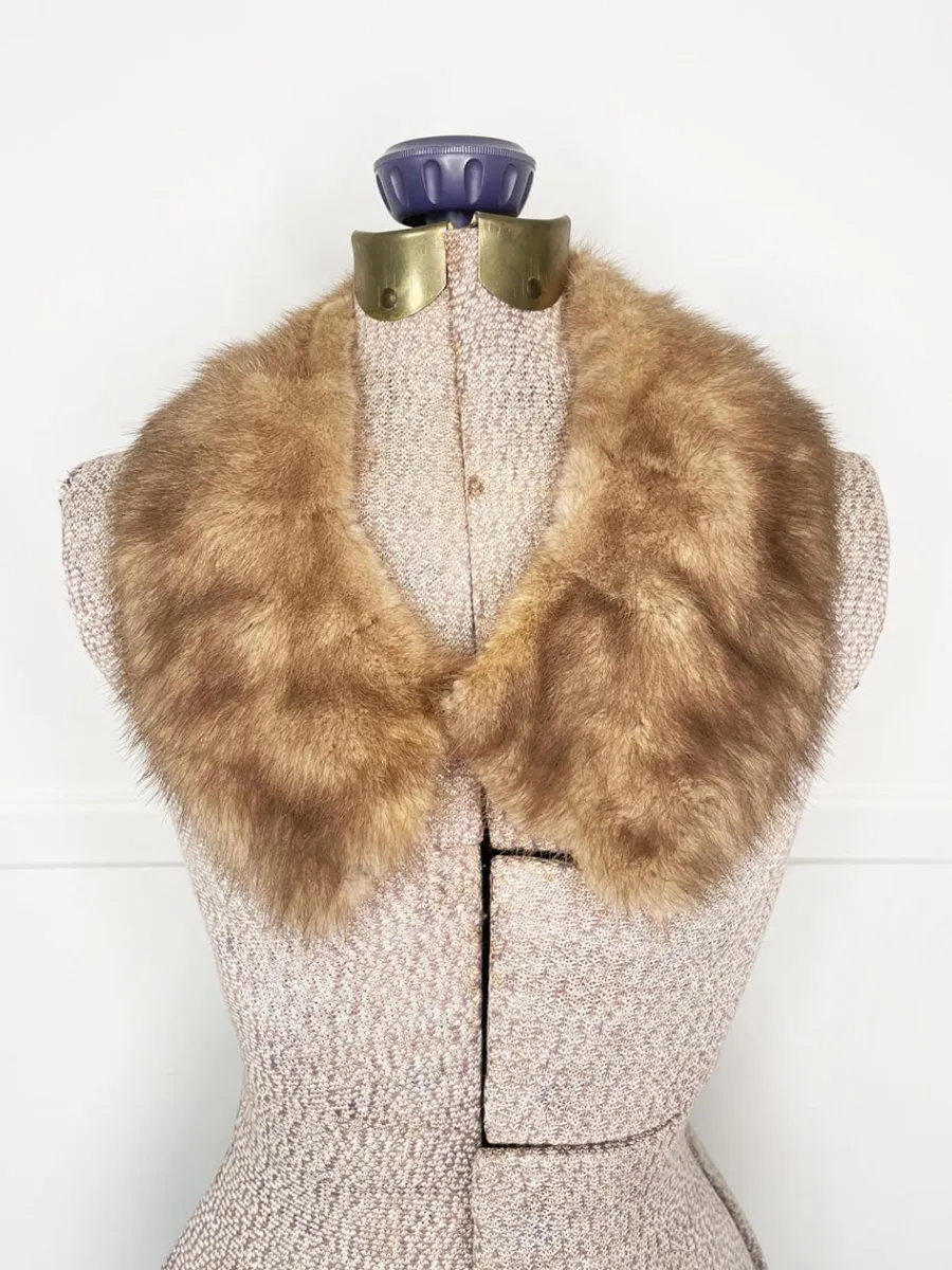vintage 60s mink fur collar sold by Good Market Thrift Store