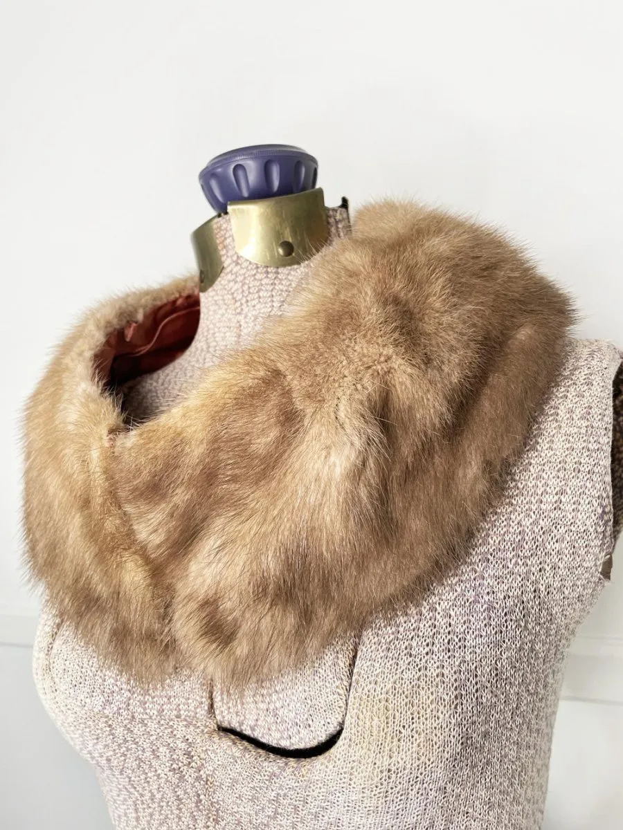 vintage 60s mink fur collar sold by Good Market Thrift Store product image thumbnail 4