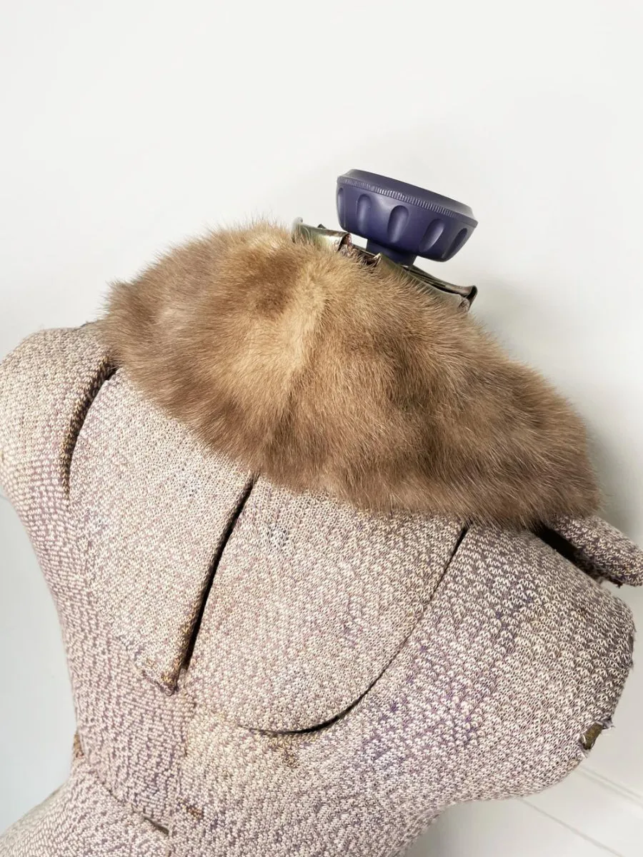 vintage 60s mink fur collar sold by Good Market Thrift Store product image thumbnail 5