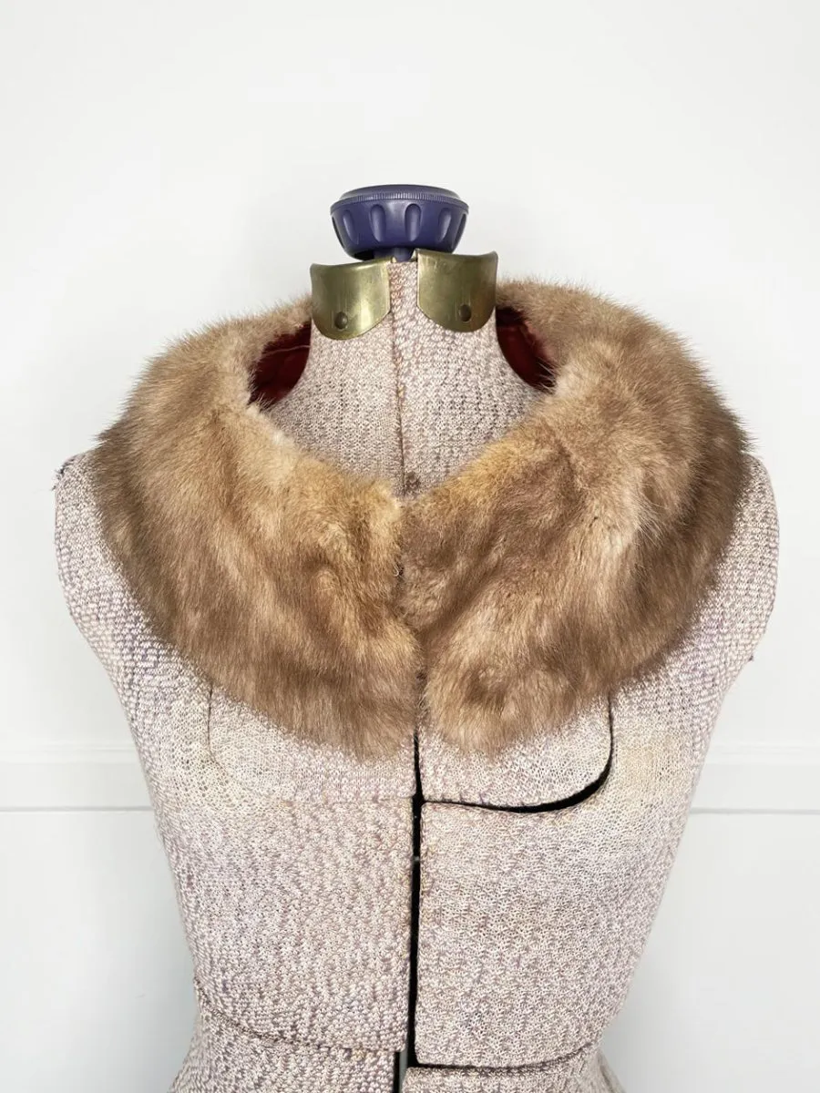 vintage 60s mink fur collar sold by Good Market Thrift Store product image thumbnail 2