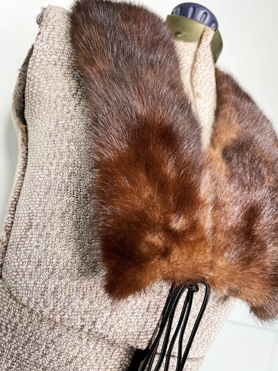 vintage mink fur stole tie collar sold by Good Market Thrift Store product image thumbnail 2