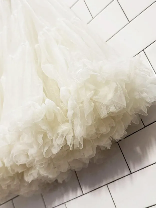 vintage 80s multi-layered tulle skirt | petticoat sold by Good Market Thrift Store product image thumbnail 3