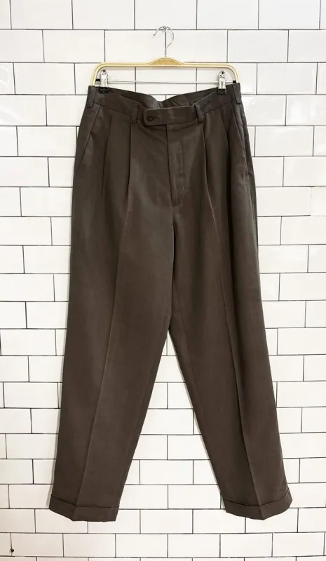 vintage massini pleated cuffed trousers sold by Good Market Thrift Store