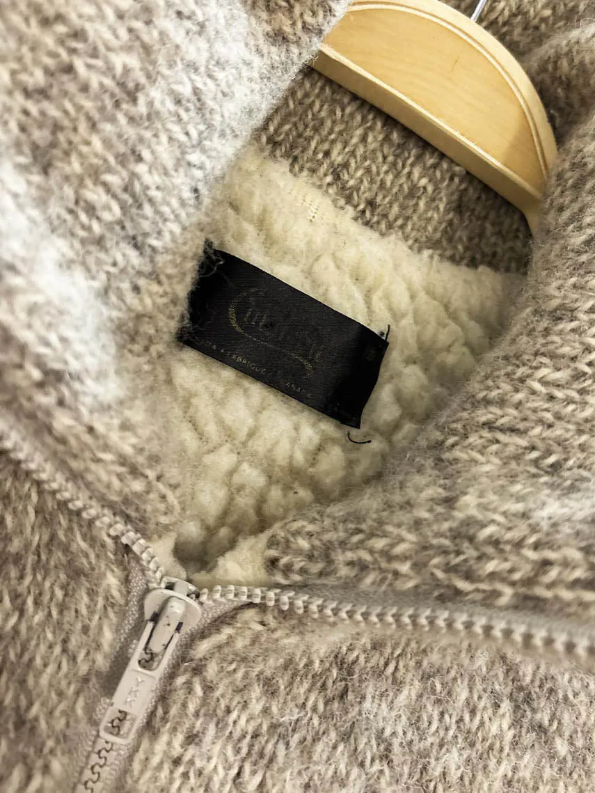 vintage 80s caldwell wool knit sherpa lined sweater vest sold by Good Market Thrift Store product image thumbnail 2