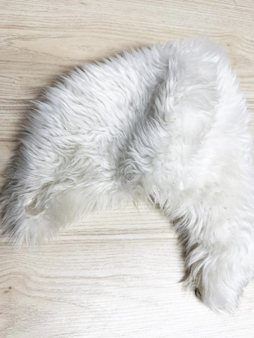 vintage faux fur fluffy shell button hat sold by Good Market Thrift Store product image thumbnail 5