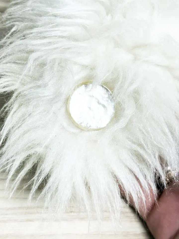 vintage faux fur fluffy shell button hat sold by Good Market Thrift Store product image thumbnail 2