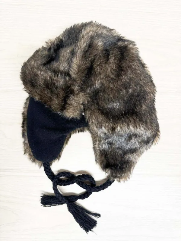 faux fur fleece lined trapper hat sold by Good Market Thrift Store