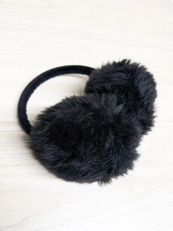 faux fur fluffy ear muffs sold by Good Market Thrift Store