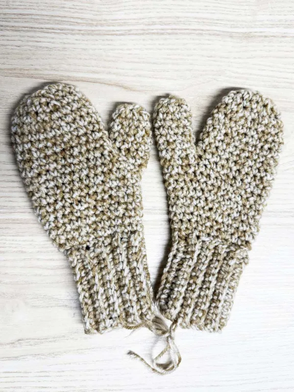 hand knit chunky mittens sold by Good Market Thrift Store