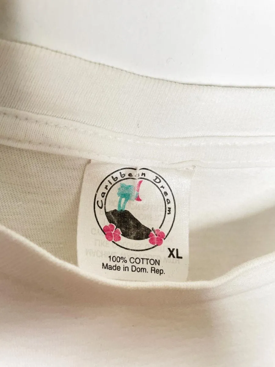 vintage glitter santa graphic tee sold by Good Market Thrift Store product image thumbnail 3