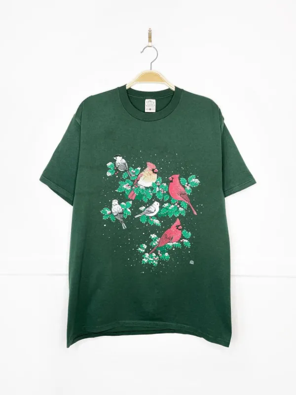 vintage 90s cotton grove winter cardinals graphic tee | made in USA sold by Good Market Thrift Store