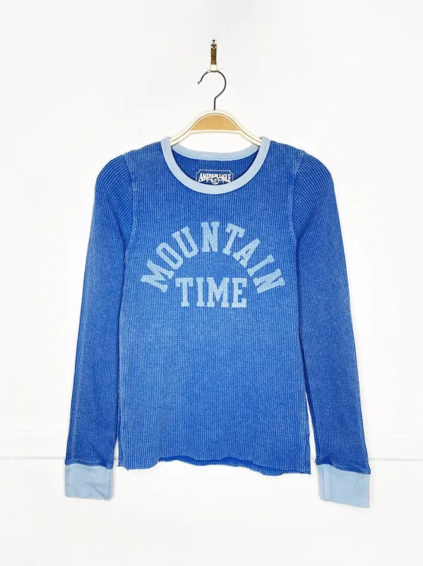 ae mountain time waffle thermal long sleeve top | american eagle sold by Good Market Thrift Store