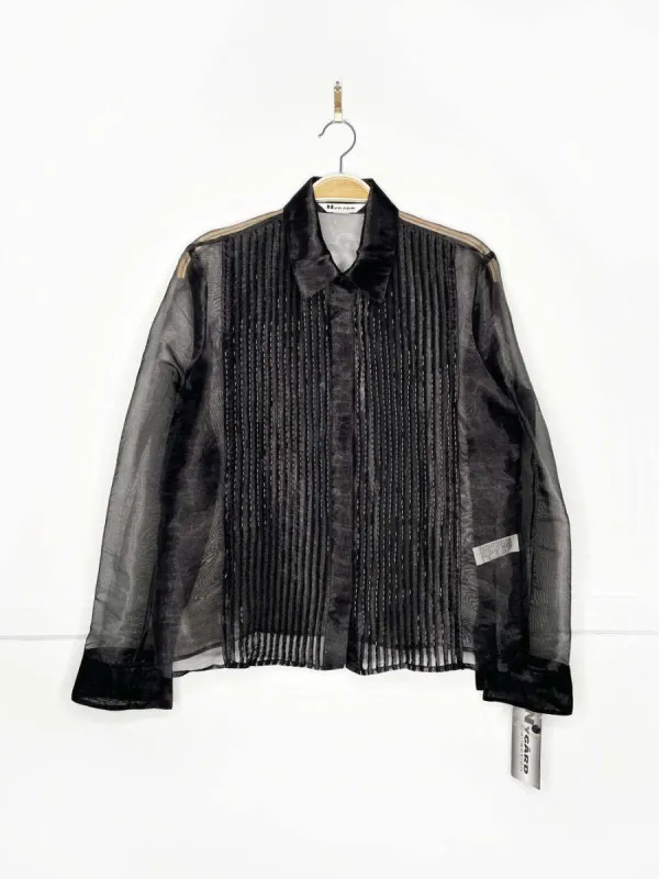 nwt nygard beaded salzburg tuxedo chiffon blouse sold by Good Market Thrift Store