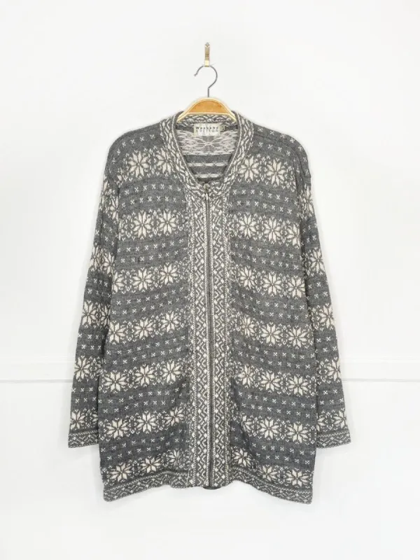 vintage 00s WE wool-blend nordic knit full zip cardigan | weekend edition made by Good Market Thrift Store