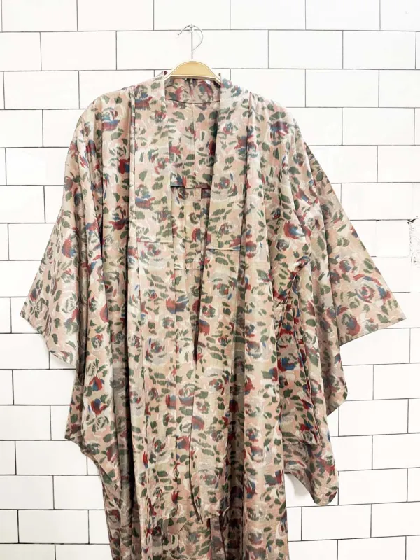 vintage japanese floral taffeta kimono sold by Good Market Thrift Store