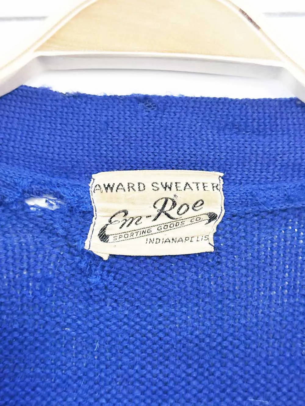 vintage 60s JUDY award sweater em-roe 1966 varsity cardigan | indianapolis sold by Good Market Thrift Store product image thumbnail 3