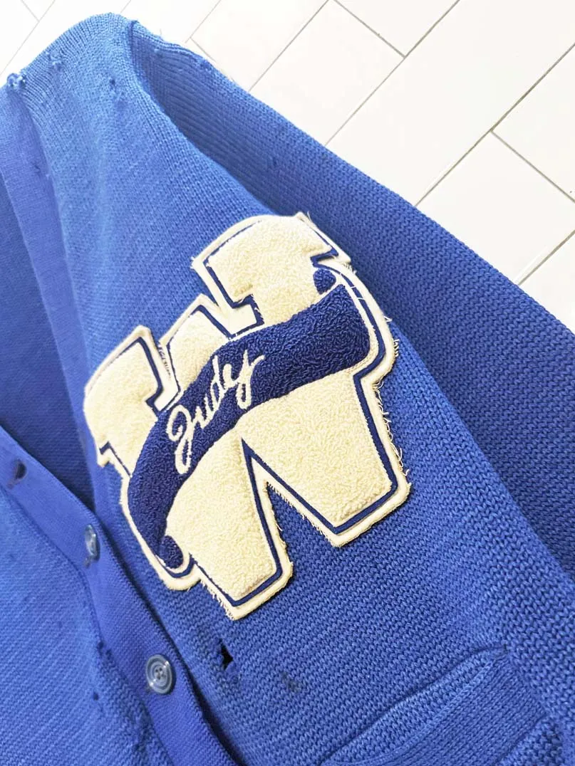 vintage 60s JUDY award sweater em-roe 1966 varsity cardigan | indianapolis sold by Good Market Thrift Store product image thumbnail 2