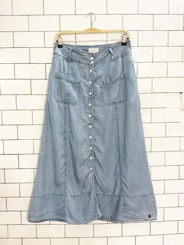 nümph full button denim maxi skirt sold by Good Market Thrift Store