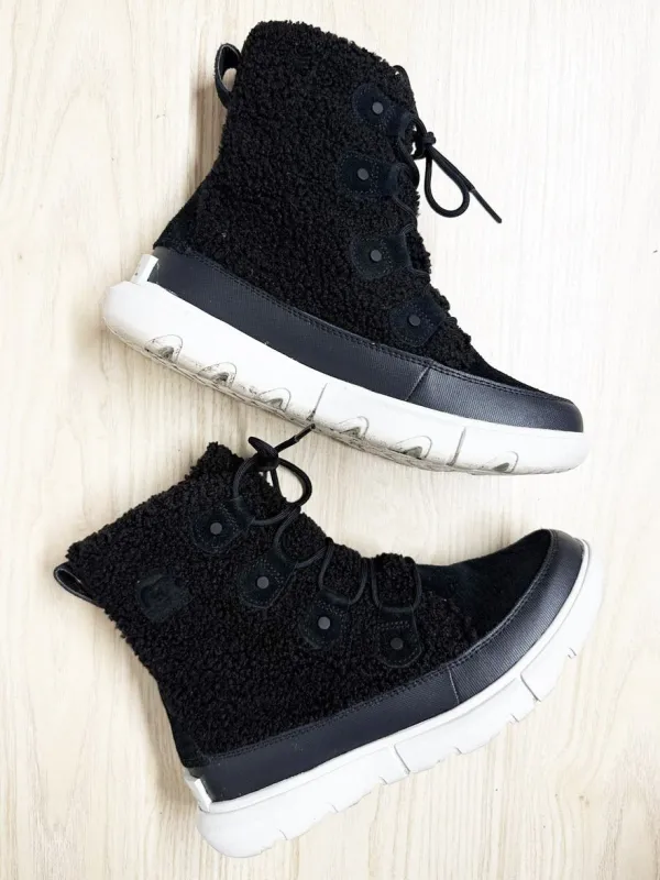 sorel explorer II joan sherpa + suede cozy winter boots | waterproof sold by Good Market Thrift Store