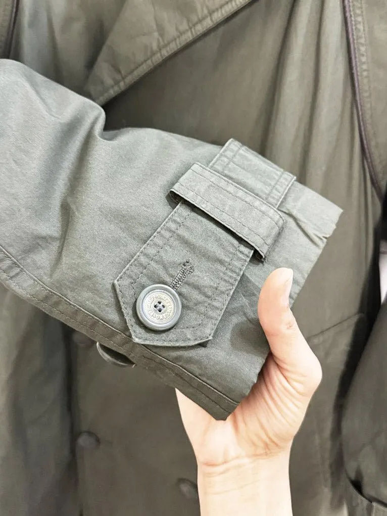 vintage eurosport lined double breasted trench coat | zip out liner sold by Good Market Thrift Store product image thumbnail 5