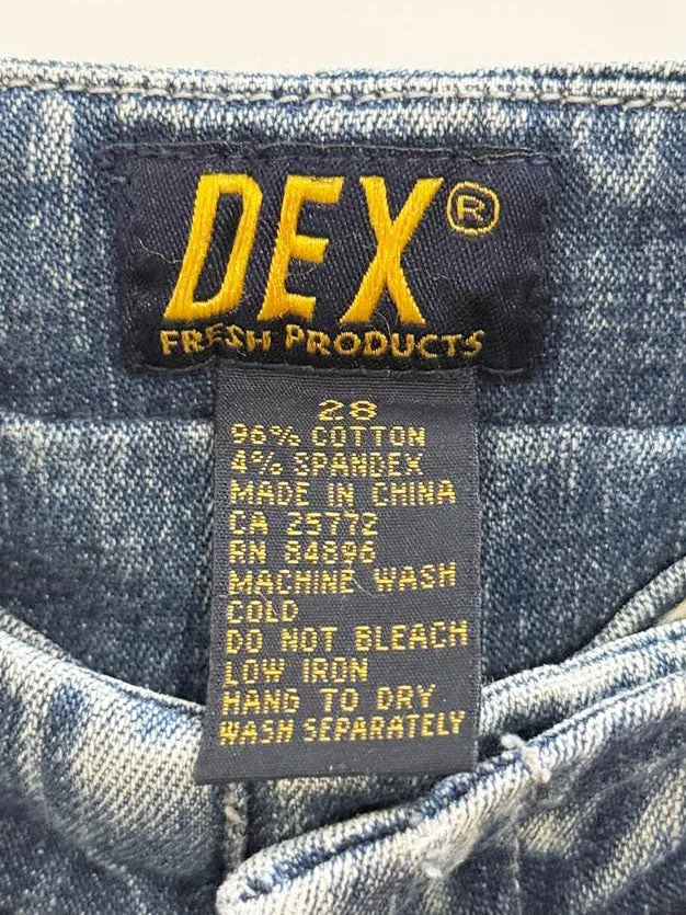 y2k dex denim knee-length skirt sold by Good Market Thrift Store product image thumbnail 2