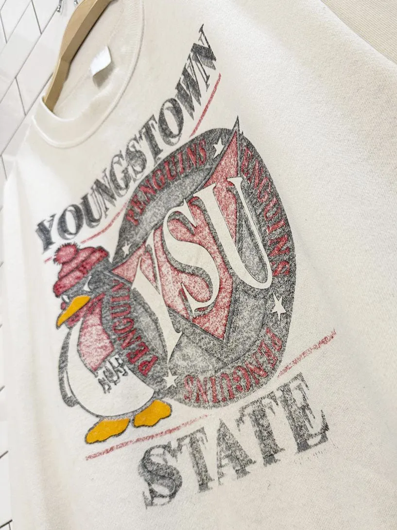 vintage 90s youngstown state university penguins sweatshirt | made in USA | hanes sold by Good Market Thrift Store product image thumbnail 2