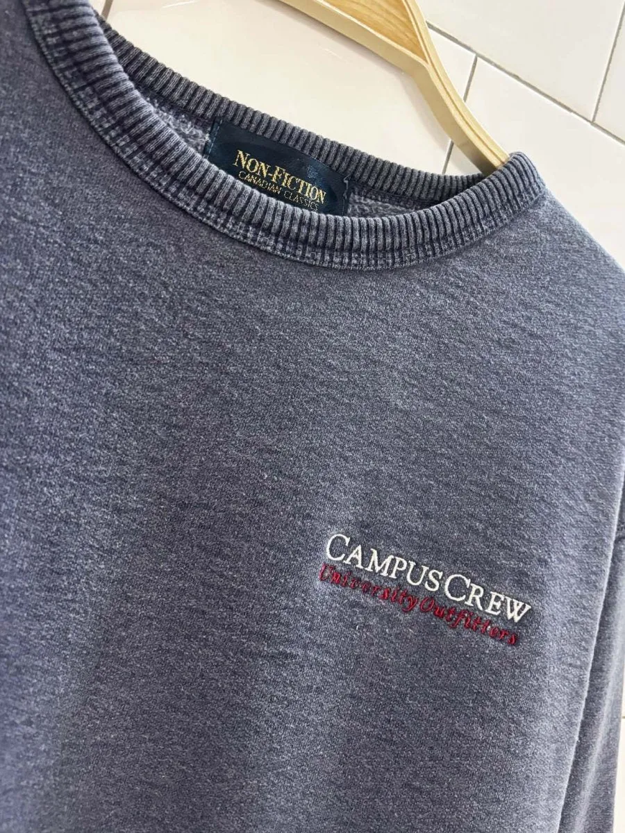 vintage 90s non-fiction campus crew faded crewneck sweatshirt | tiger brand sold by Good Market Thrift Store product image thumbnail 2