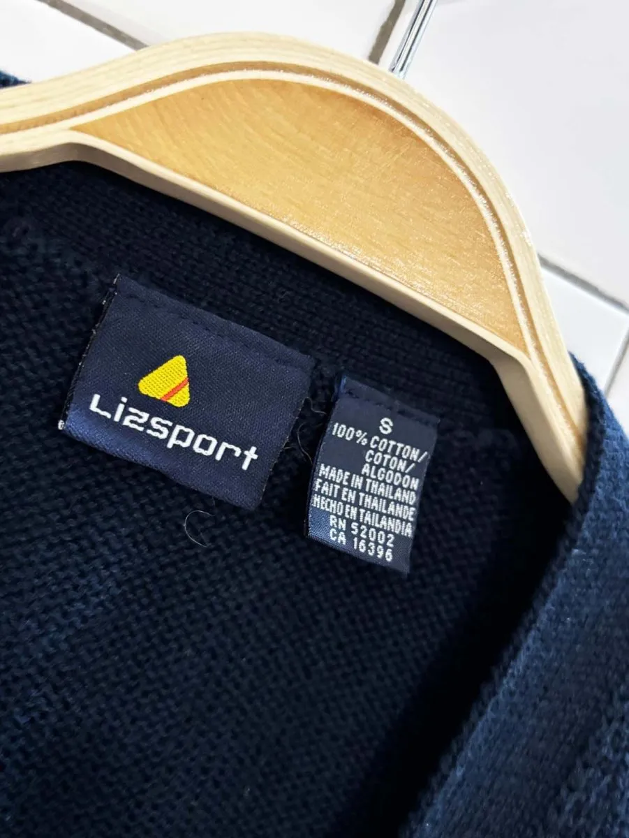 vintage 90s liz sport argyle v-neck sweater vest | liz claiborne sold by Good Market Thrift Store product image thumbnail 3