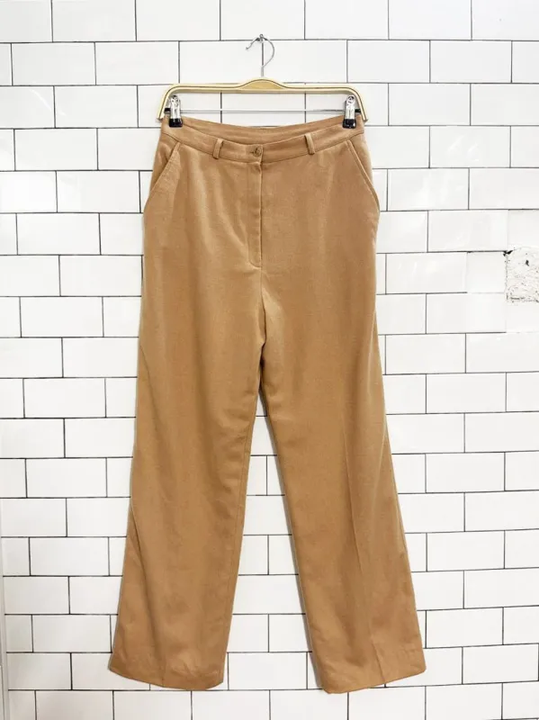 vintage the villager wool-blend flat front straight leg trousers | lined sold by Good Market Thrift Store