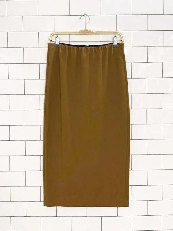 babaton slim stretch midi skirt | artizia | fabric made in Italy | aritzia sold by Good Market Thrift Store