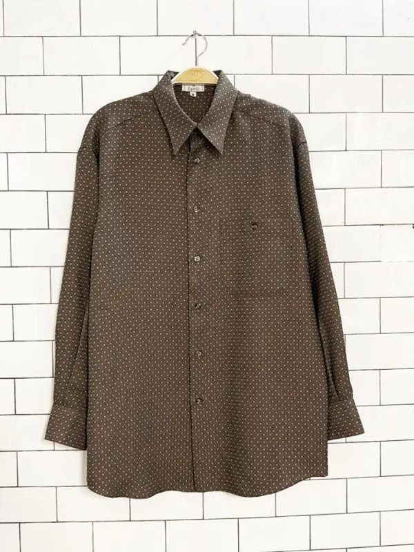 vintage zanella woven check dress shirt | made in Italy made by Good Market Thrift Store