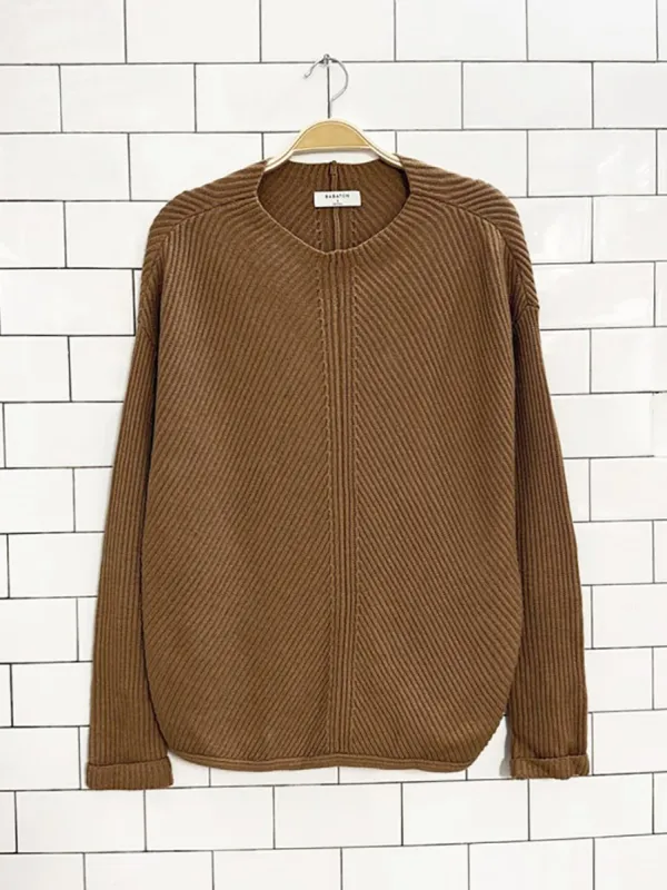 babaton chalmers wool-linen textured knit sweater | aritzia sold by Good Market Thrift Store