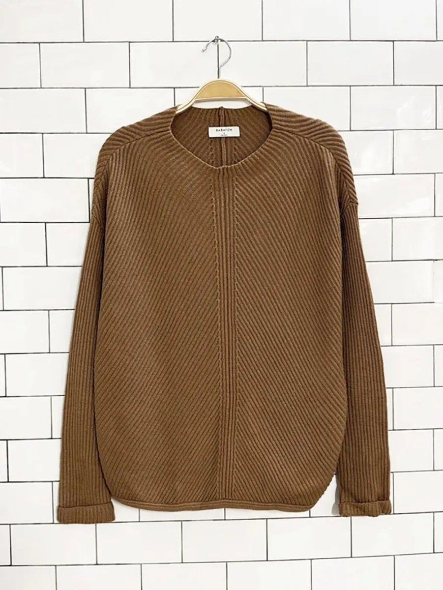 babaton chalmers wool-linen textured knit sweater | aritzia sold by Good Market Thrift Store