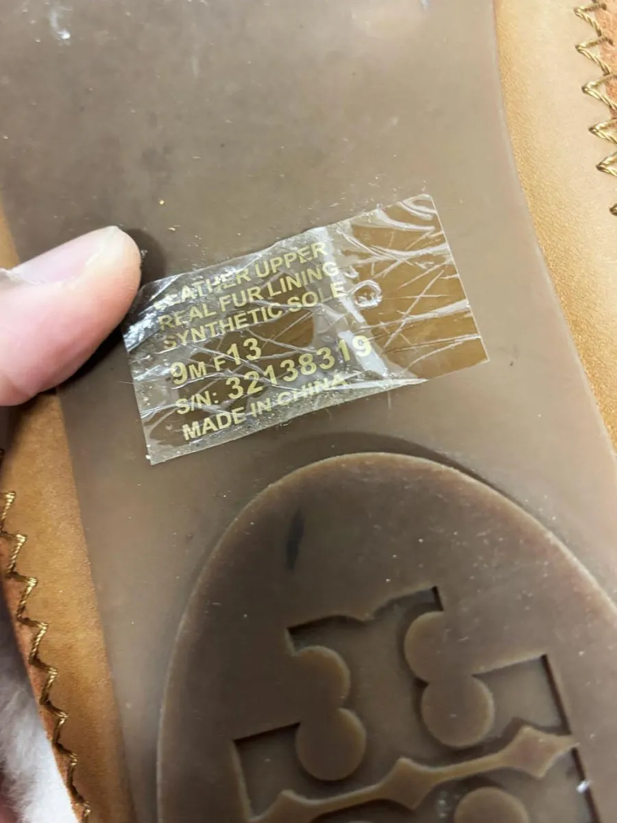 tory burch coley sheepskin slipper sold by Good Market Thrift Store product image thumbnail 5