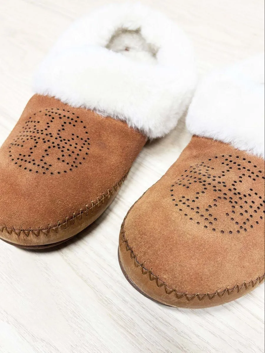 tory burch coley sheepskin slipper sold by Good Market Thrift Store product image thumbnail 2
