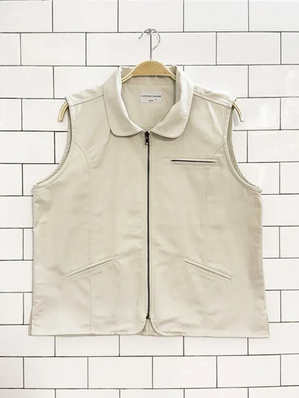 vintage 00s cotton casual full zip vest top made by Good Market Thrift Store