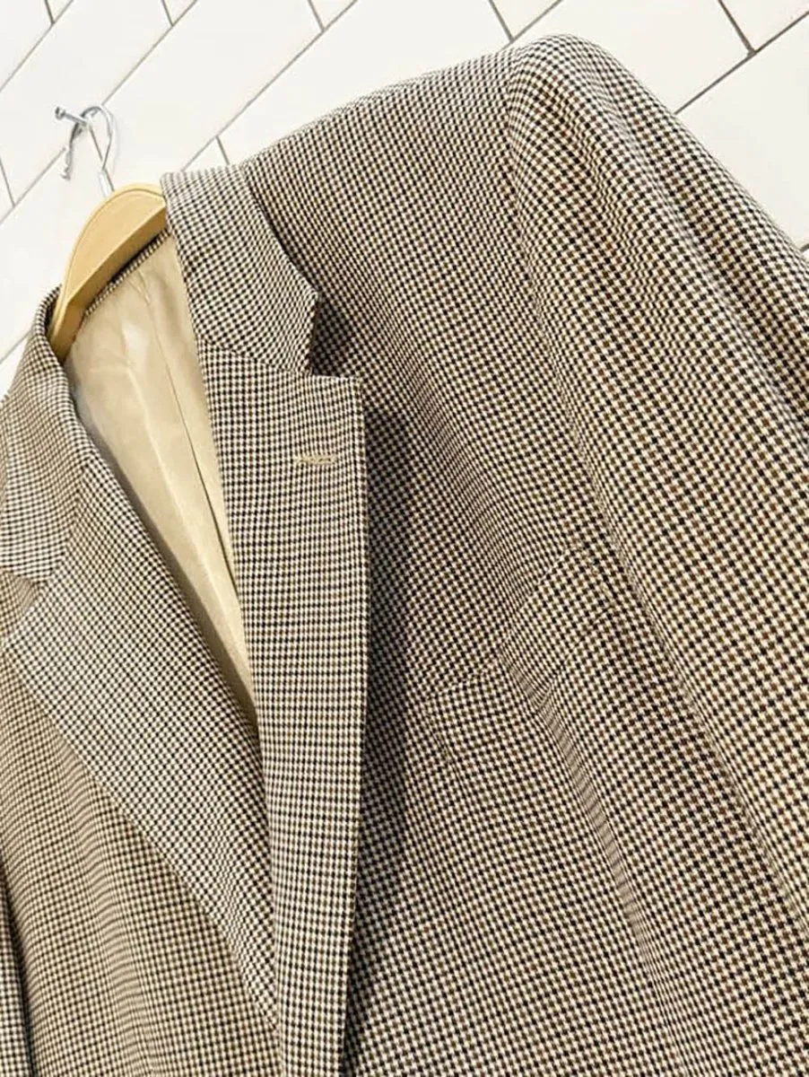 vintage stafford 100% wool houndstooth blazer sold by Good Market Thrift Store product image thumbnail 4