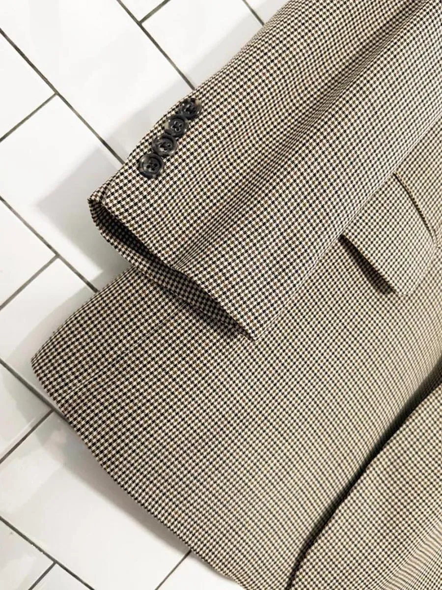 vintage stafford 100% wool houndstooth blazer sold by Good Market Thrift Store product image thumbnail 2