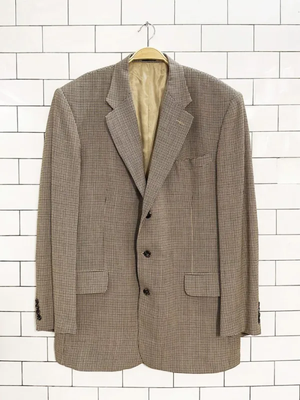 vintage stafford 100% wool houndstooth blazer sold by Good Market Thrift Store