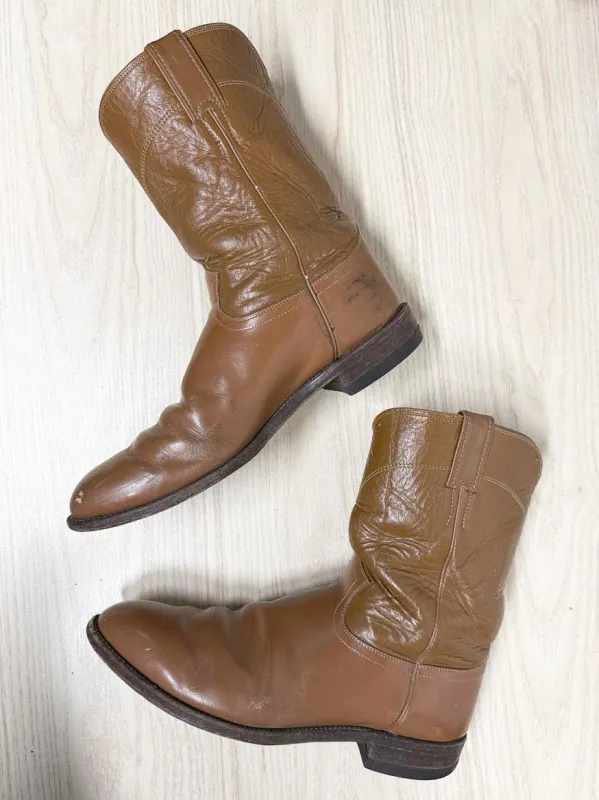 vintage 80s just justin boots leather cowboy boots | made in USA made by Good Market Thrift Store