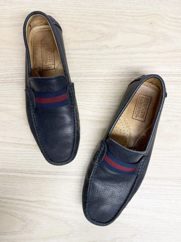 vintage mercanti fiorentini leather slip-on driving loafers sold by Good Market Thrift Store
