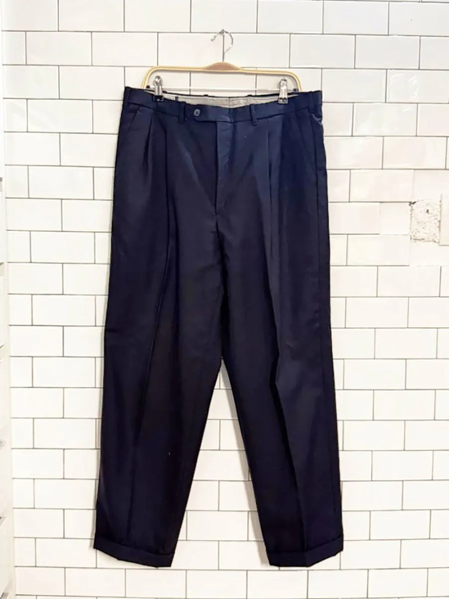 vintage brettons essential 100% wool pleated trousers | made in Canada sold by Good Market Thrift Store