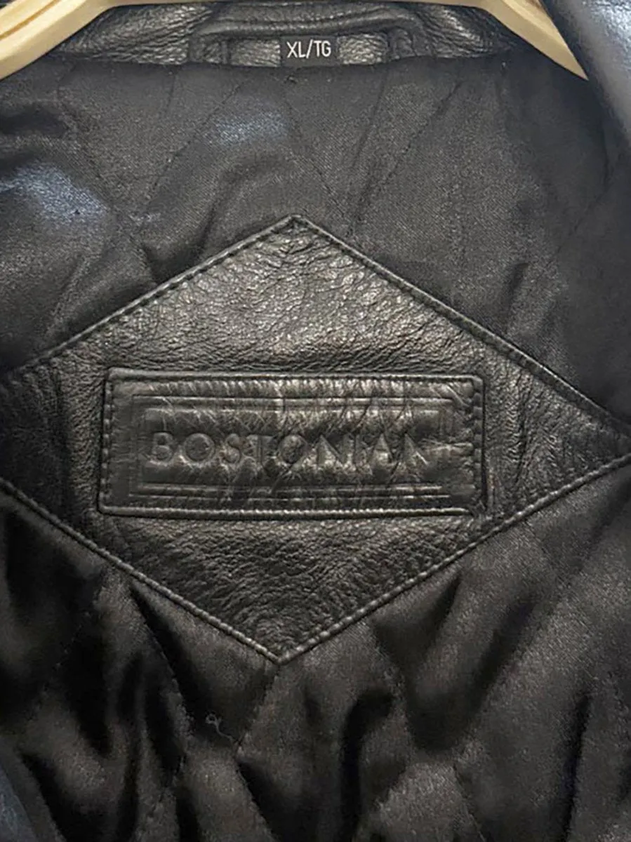 vintage bostanian leather full zip drawstring waist jacket | moores sold by Good Market Thrift Store product image thumbnail 5