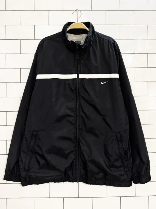 y2k nike small check lined windbreaker jacket made by Good Market Thrift Store