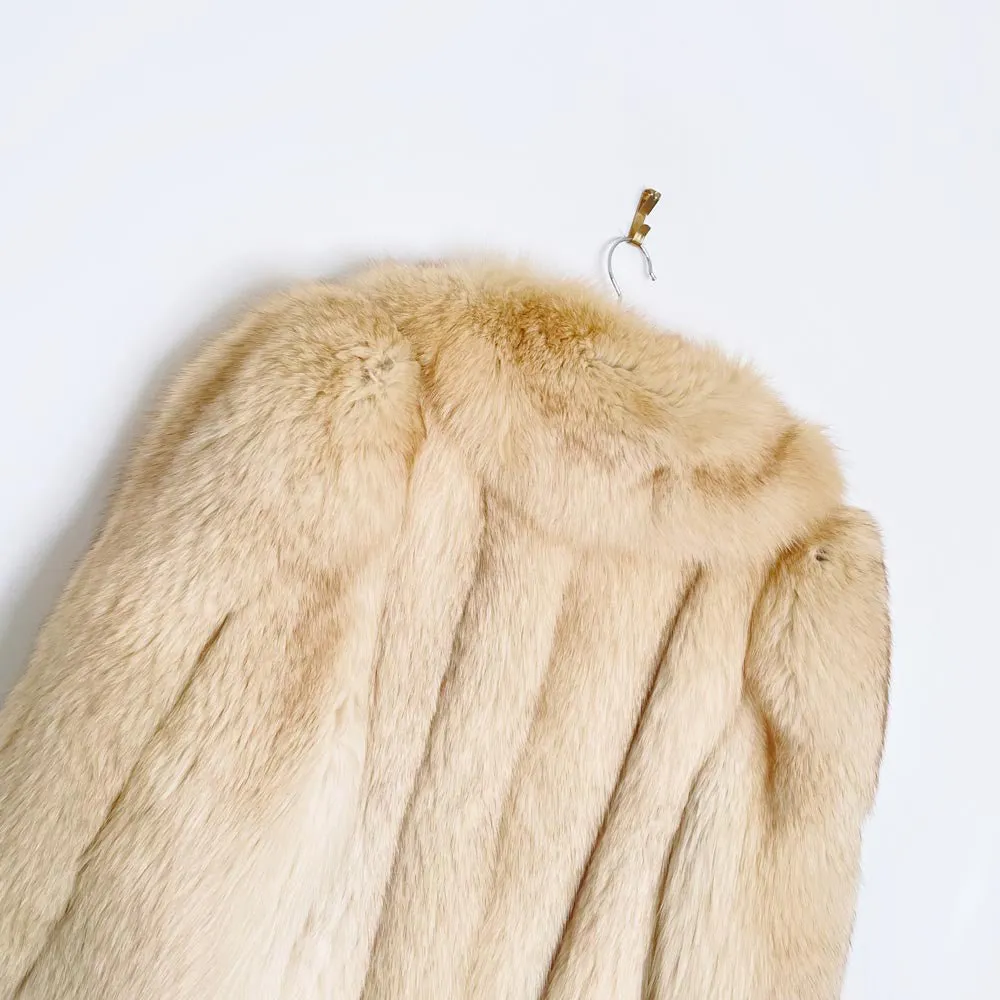 vintage christian dior fourrures yellow fox fur long coat sold by Good Market Thrift Store product image thumbnail 5