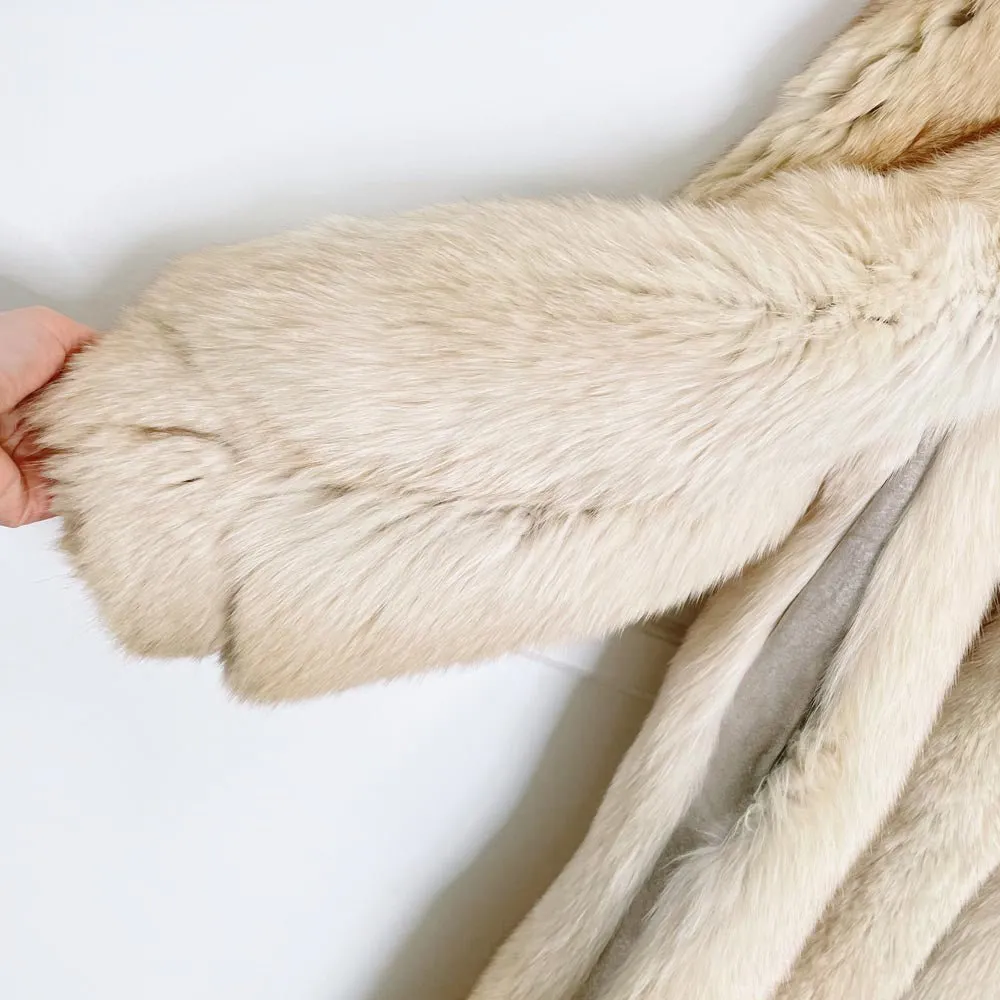 vintage christian dior fourrures yellow fox fur long coat sold by Good Market Thrift Store product image thumbnail 4