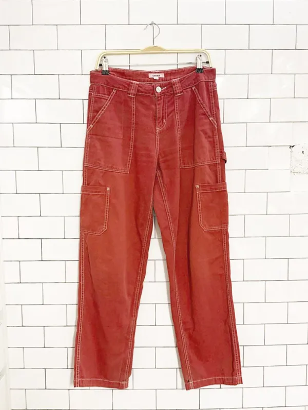 y2k garage contrast stitch utility pants made by Good Market Thrift Store