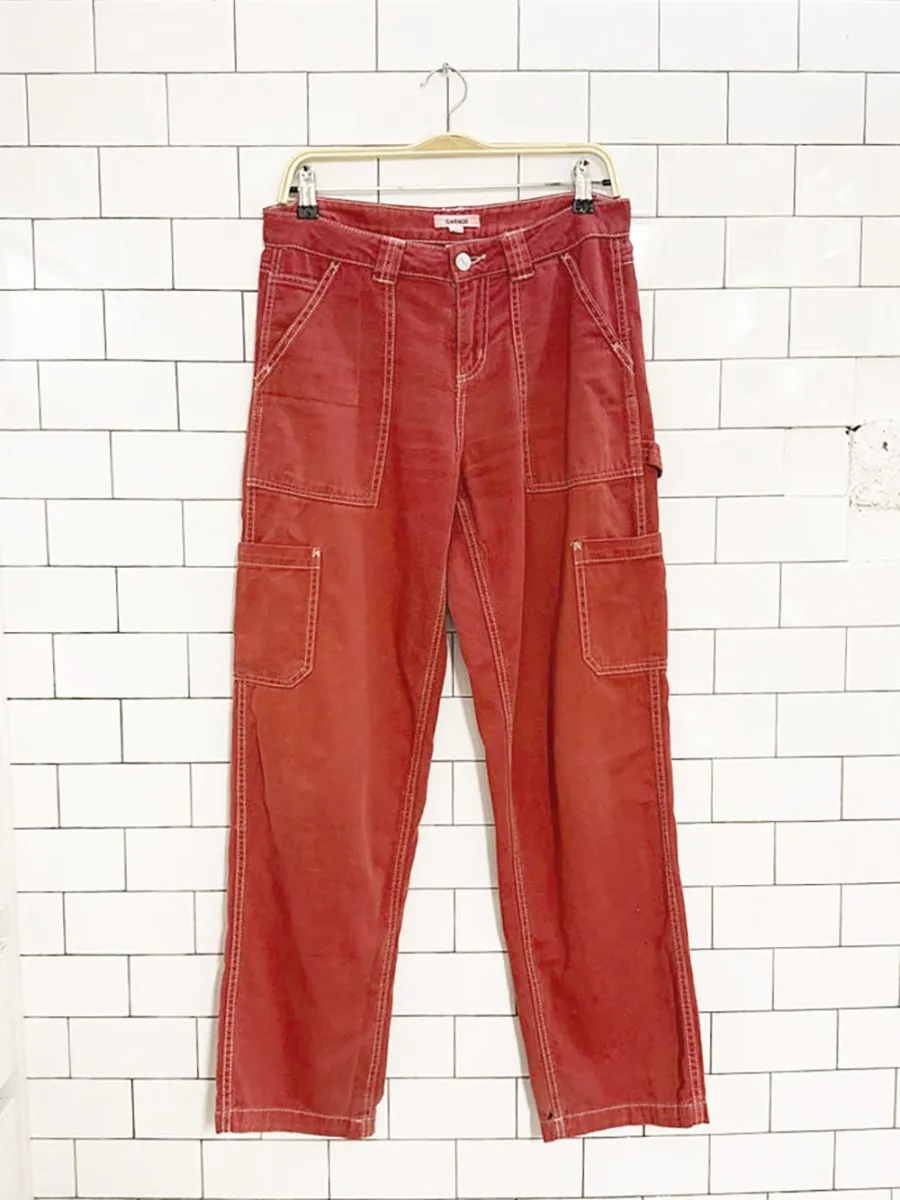 y2k garage contrast stitch utility pants sold by Good Market Thrift Store
