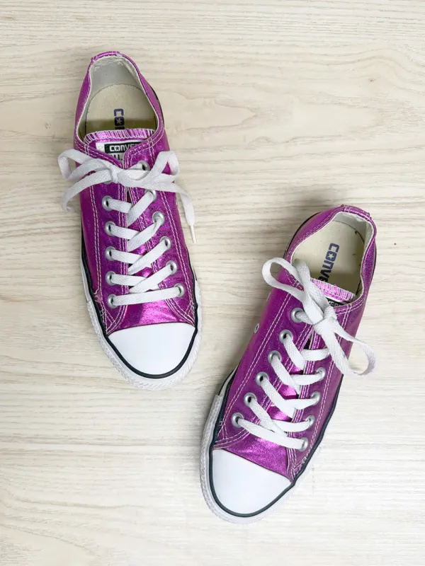 converse all star low profile metallic sneakers made by Good Market Thrift Store